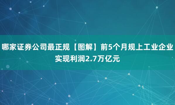 哪家证券公司最正规【图解】前5个月规上工业企业实现利润2.7万亿元