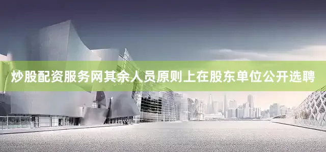 炒股配资服务网其余人员原则上在股东单位公开选聘