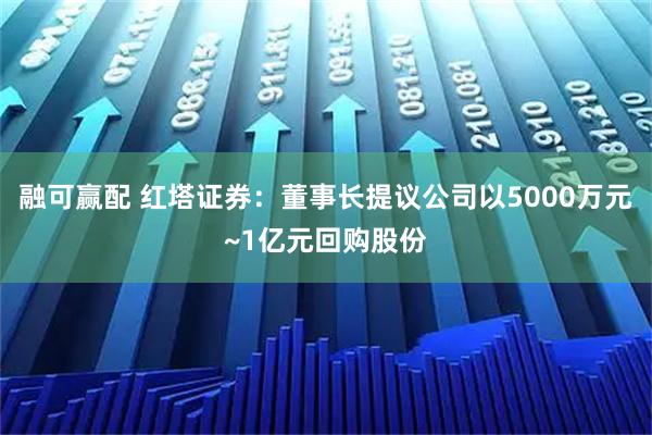 融可赢配 红塔证券：董事长提议公司以5000万元~1亿元回购股份